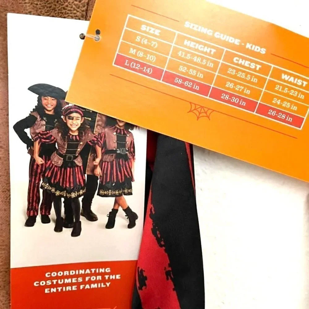 Target Kids' Pirate Halloween Costume Dress Headpiece Lg 12-14 Hyde & EEK! - Picture 4 of 7